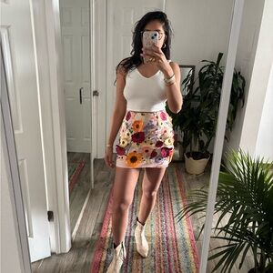 Floral Mini Skirt